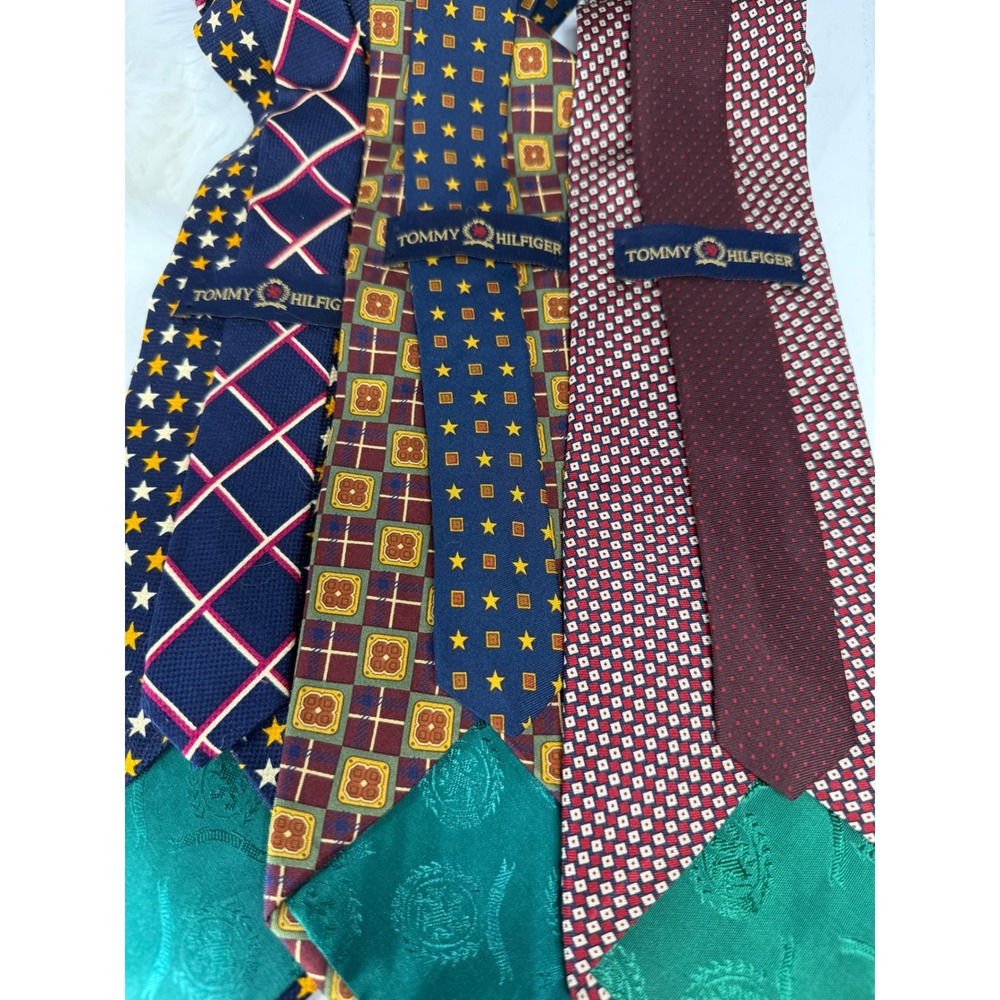 Tommy Hilfiger Mens Tie Lot Silk Blend Neckties Multiple Patterns - Picture 6 of 16